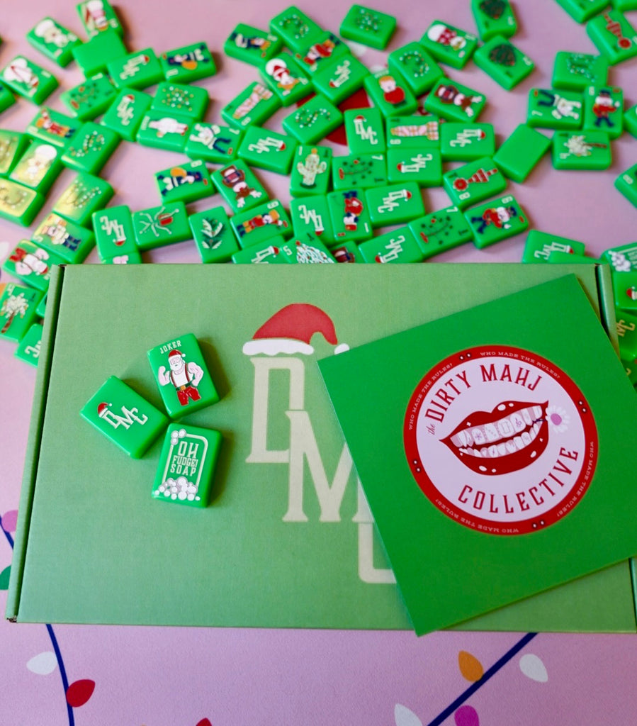 Dirty Mahj Tacky Christmas Bundle: Tiles & Mat